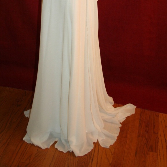 NICOLE MILLER BEADED SILK WEDDING BRIDAL DRESS JA0005 $1980 - Picture 11 of 12